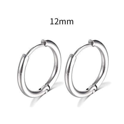 2025 New Simple Stainless Steel Small Hoop Earrings for Women Men Cartilage Ear Piercing Jewelry Pendientes Hombre Mujer